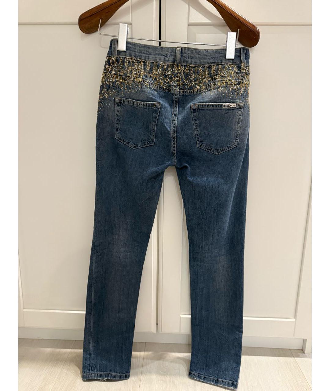 LIU JO Синие хлопковые джинсы слим, фото 2