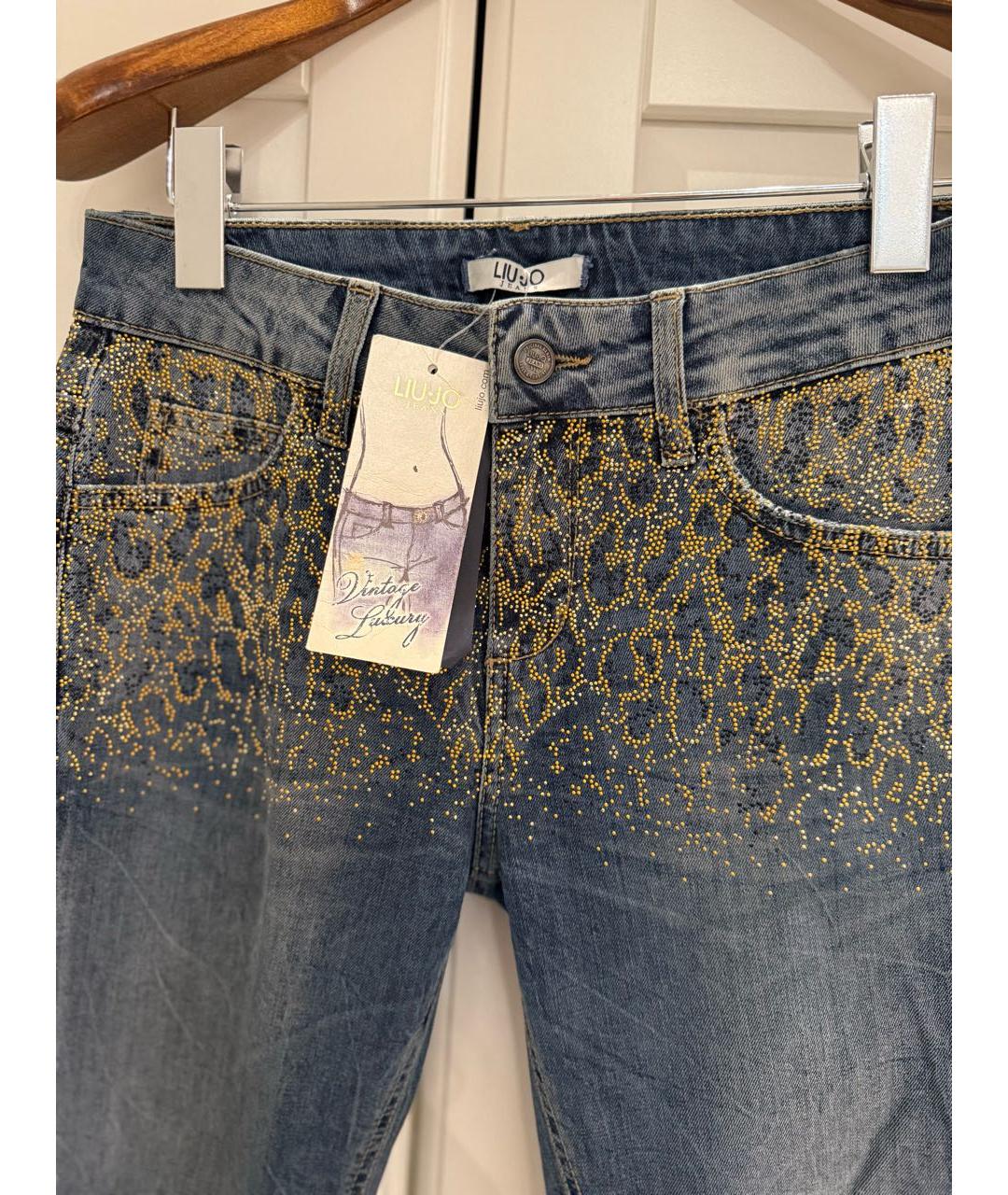 LIU JO Синие хлопковые джинсы слим, фото 3