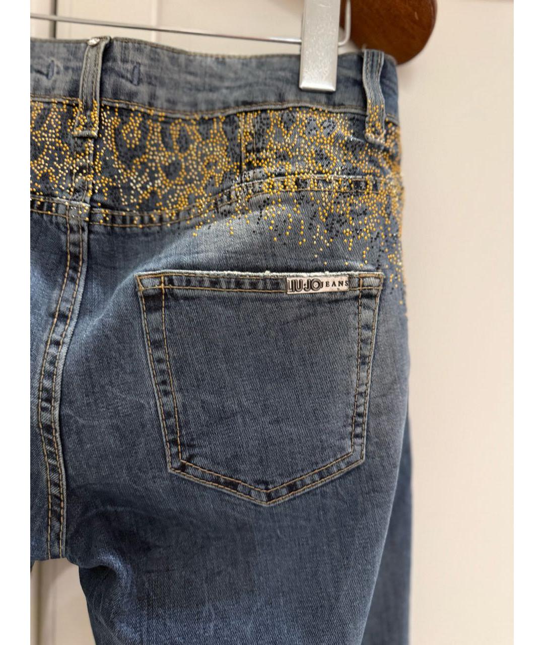LIU JO Синие хлопковые джинсы слим, фото 4