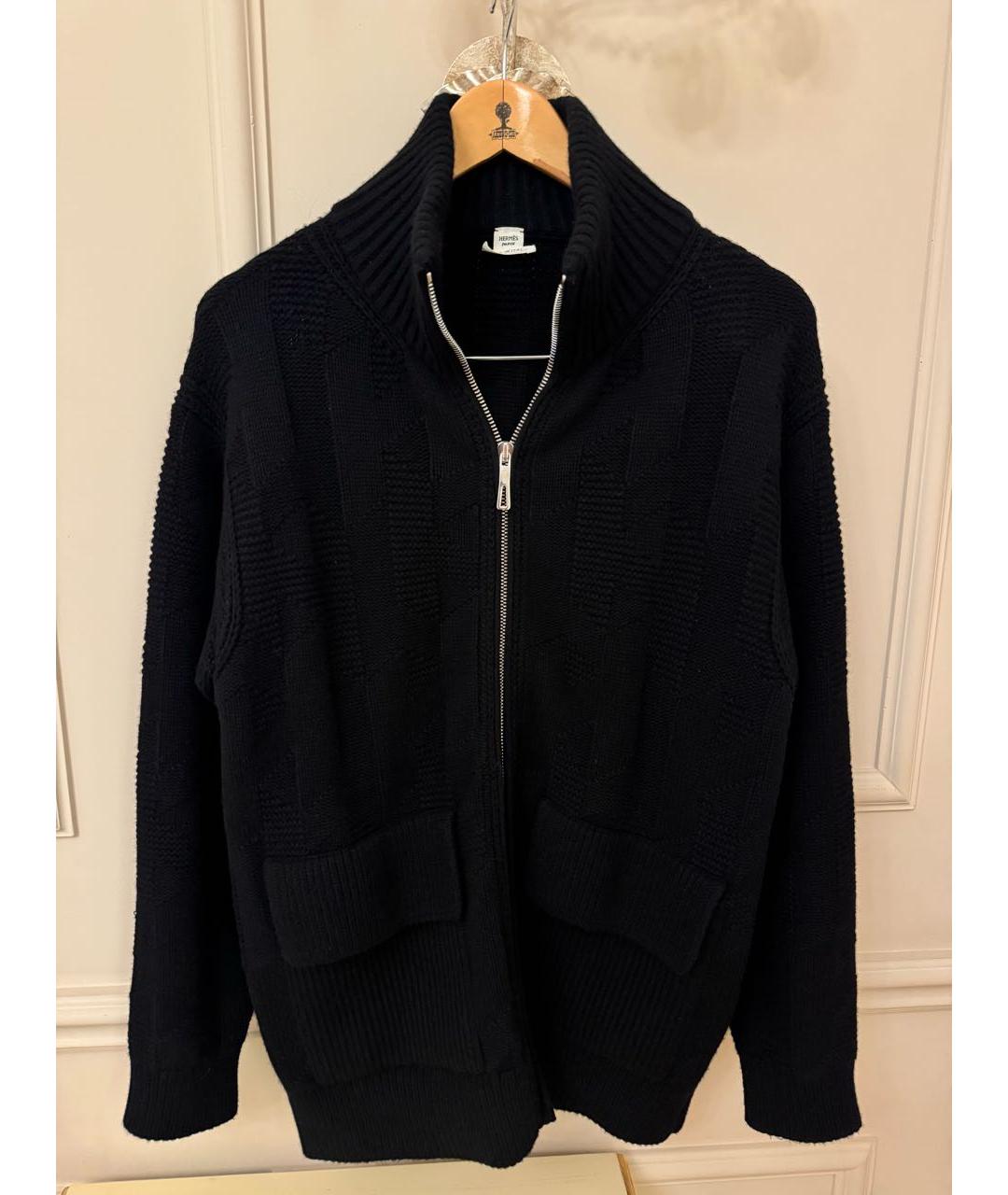 HERMES Черный шерстяной жакет/пиджак, фото 3