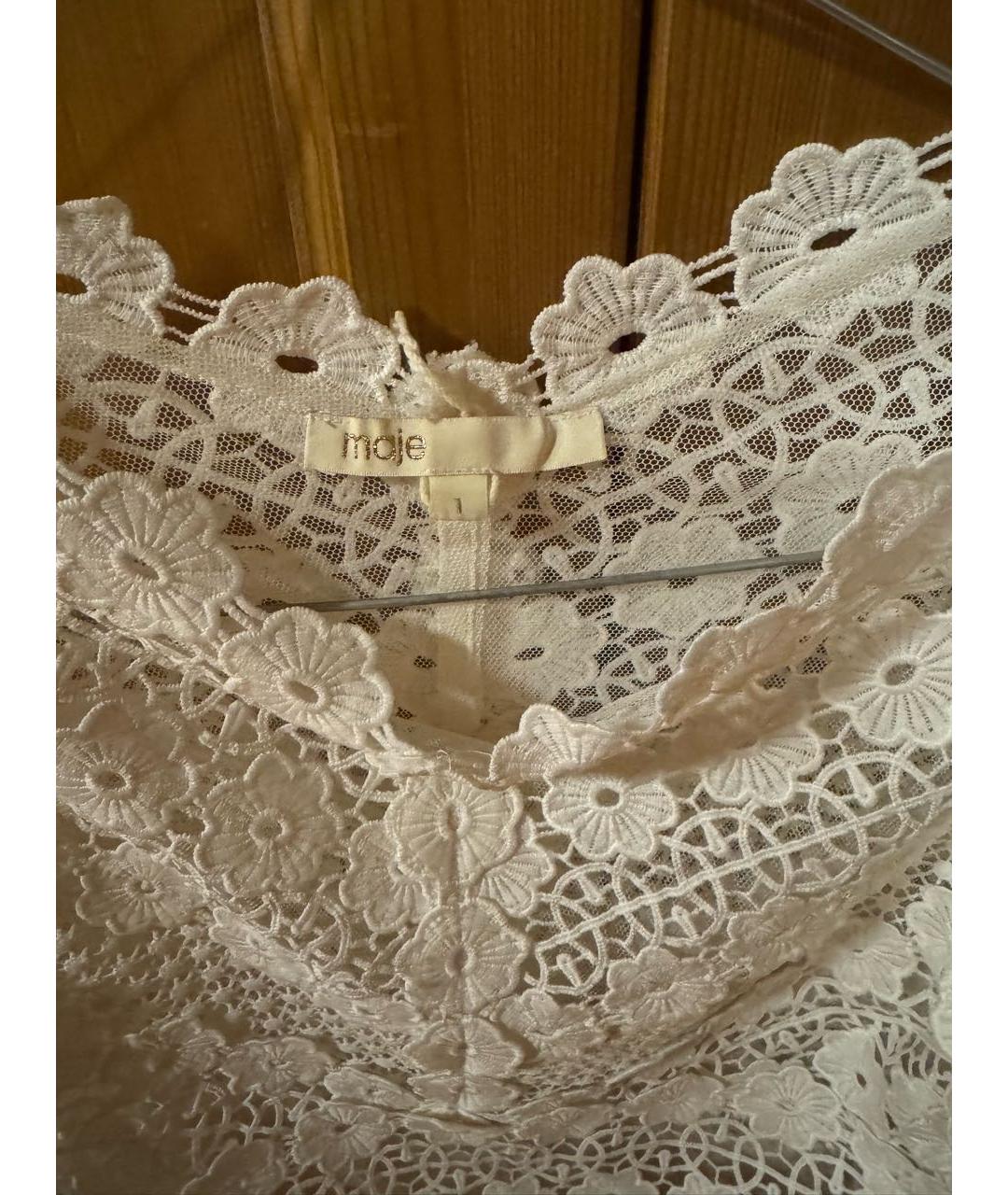 MAJE Белая полиэстеровая блузы, фото 2