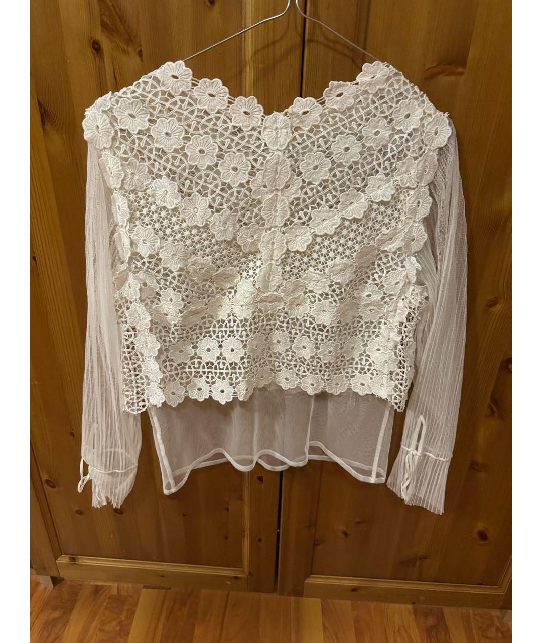 MAJE Белая полиэстеровая блузы, фото 3