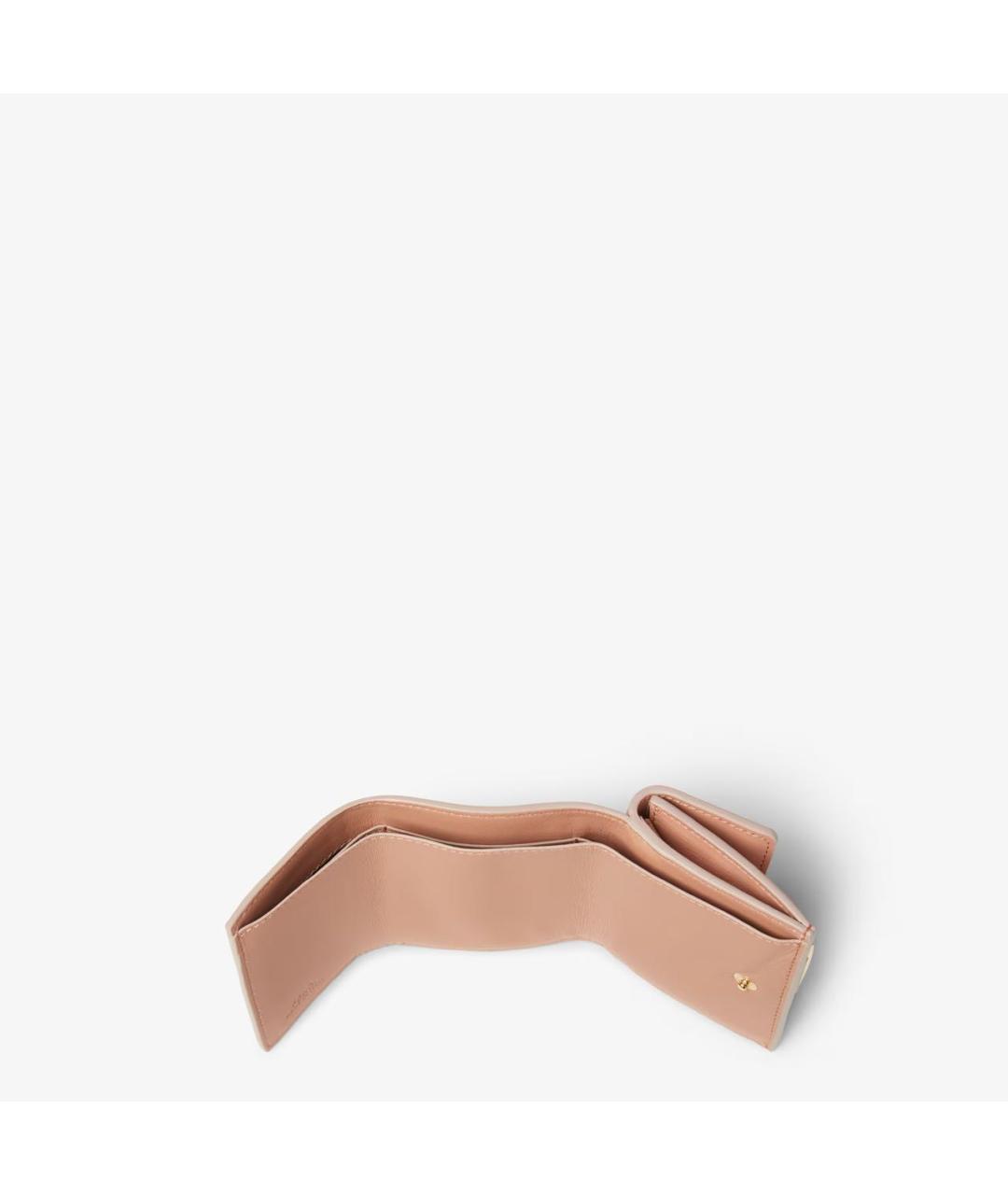 FENDI Розовый кожаный кошелек, фото 4