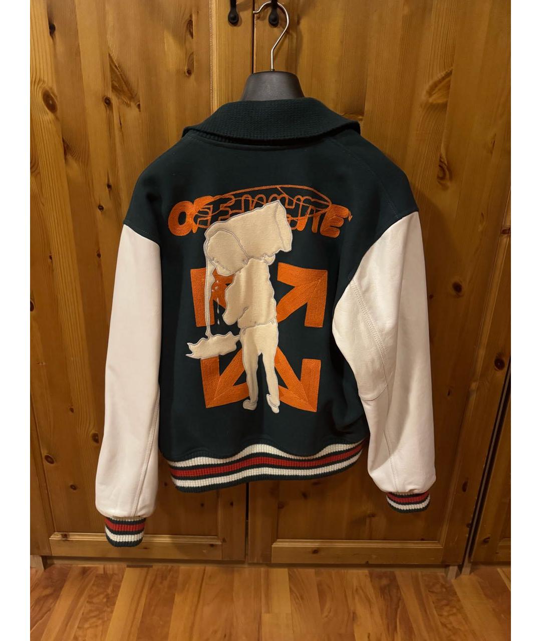 OFF-WHITE Зеленая шерстяная куртка, фото 2