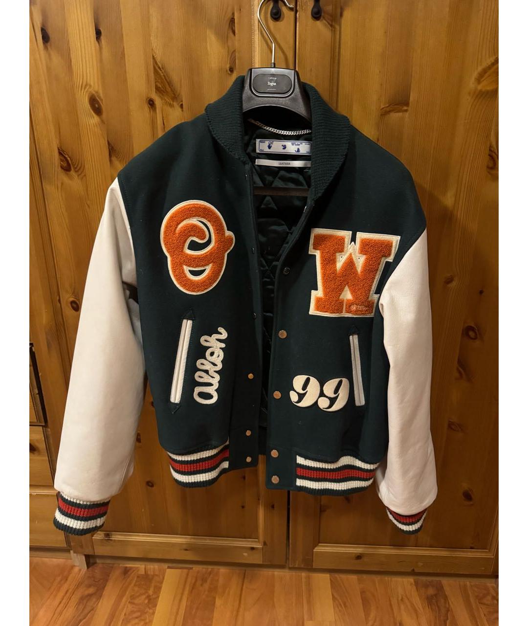 OFF-WHITE Зеленая шерстяная куртка, фото 8