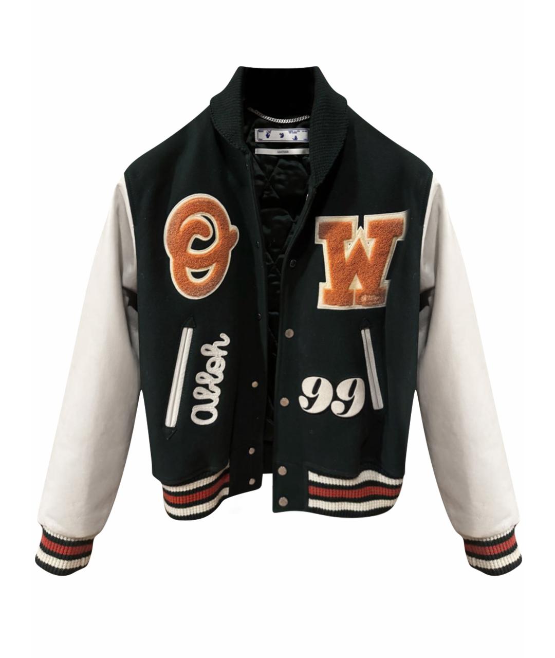 OFF-WHITE Зеленая шерстяная куртка, фото 1