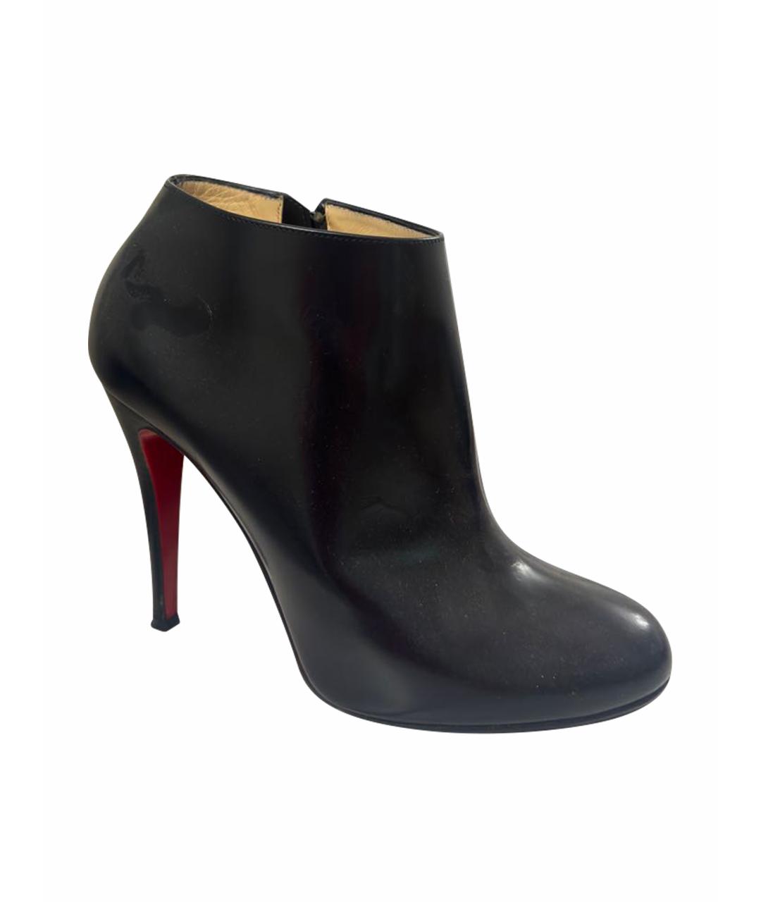 CHRISTIAN LOUBOUTIN Черные кожаные ботильоны, фото 5