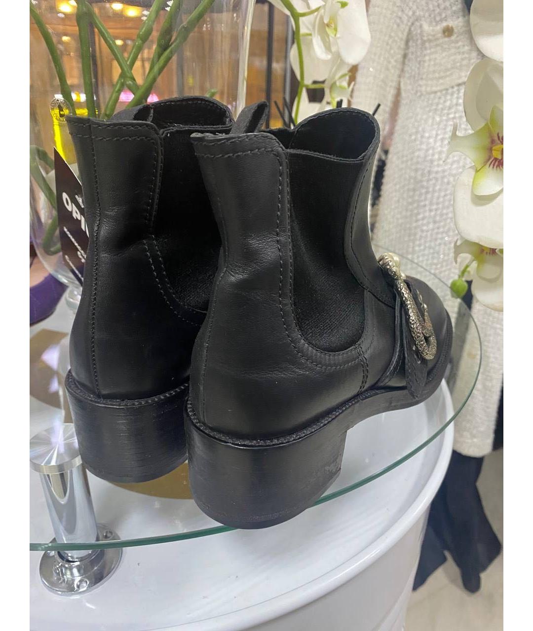 MIU MIU Черные кожаные ботильоны, фото 4