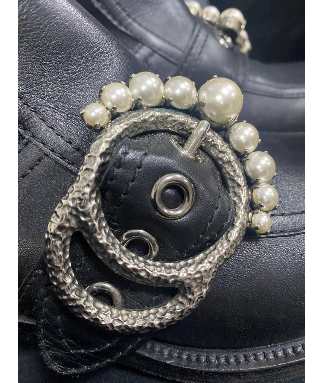 MIU MIU Черные кожаные ботильоны, фото 5