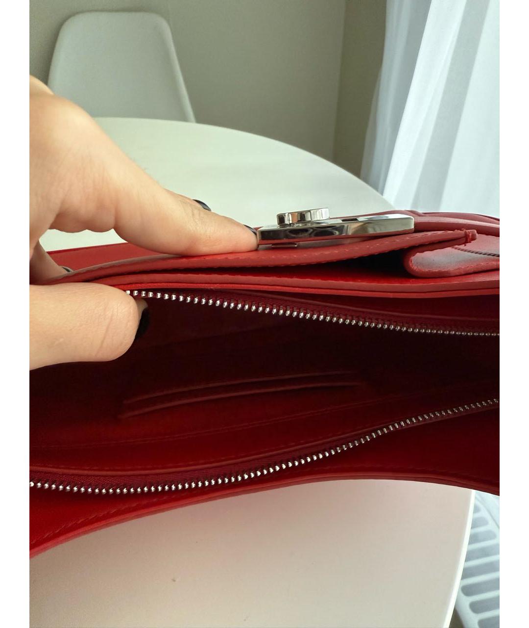 FERRAGAMO Красная кожаная сумка через плечо, фото 4