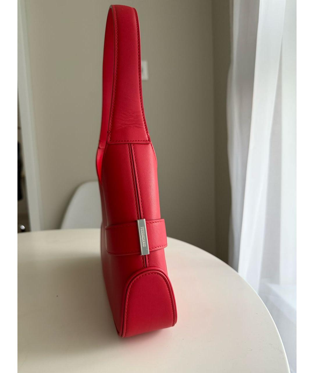FERRAGAMO Красная кожаная сумка через плечо, фото 6
