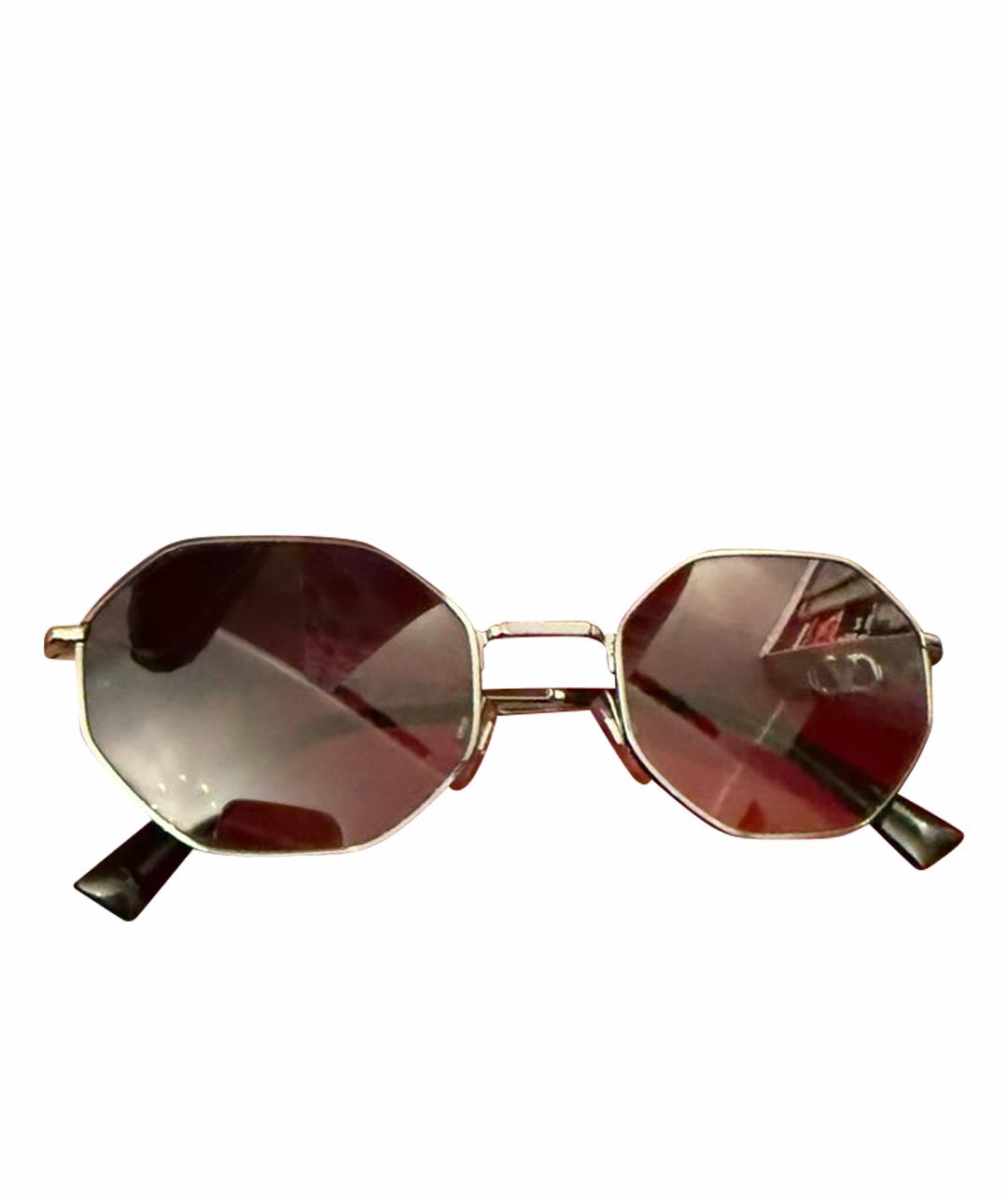 VALENTINO Серебряные металлические солнцезащитные очки, фото 1