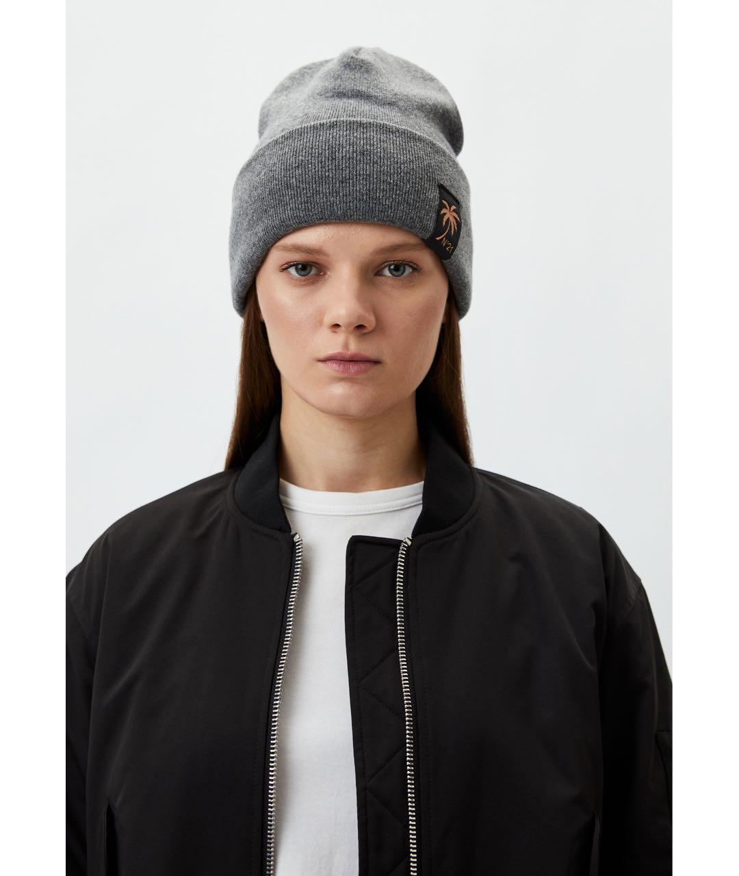 NO. 21 Серая шерстяная шапка, фото 7