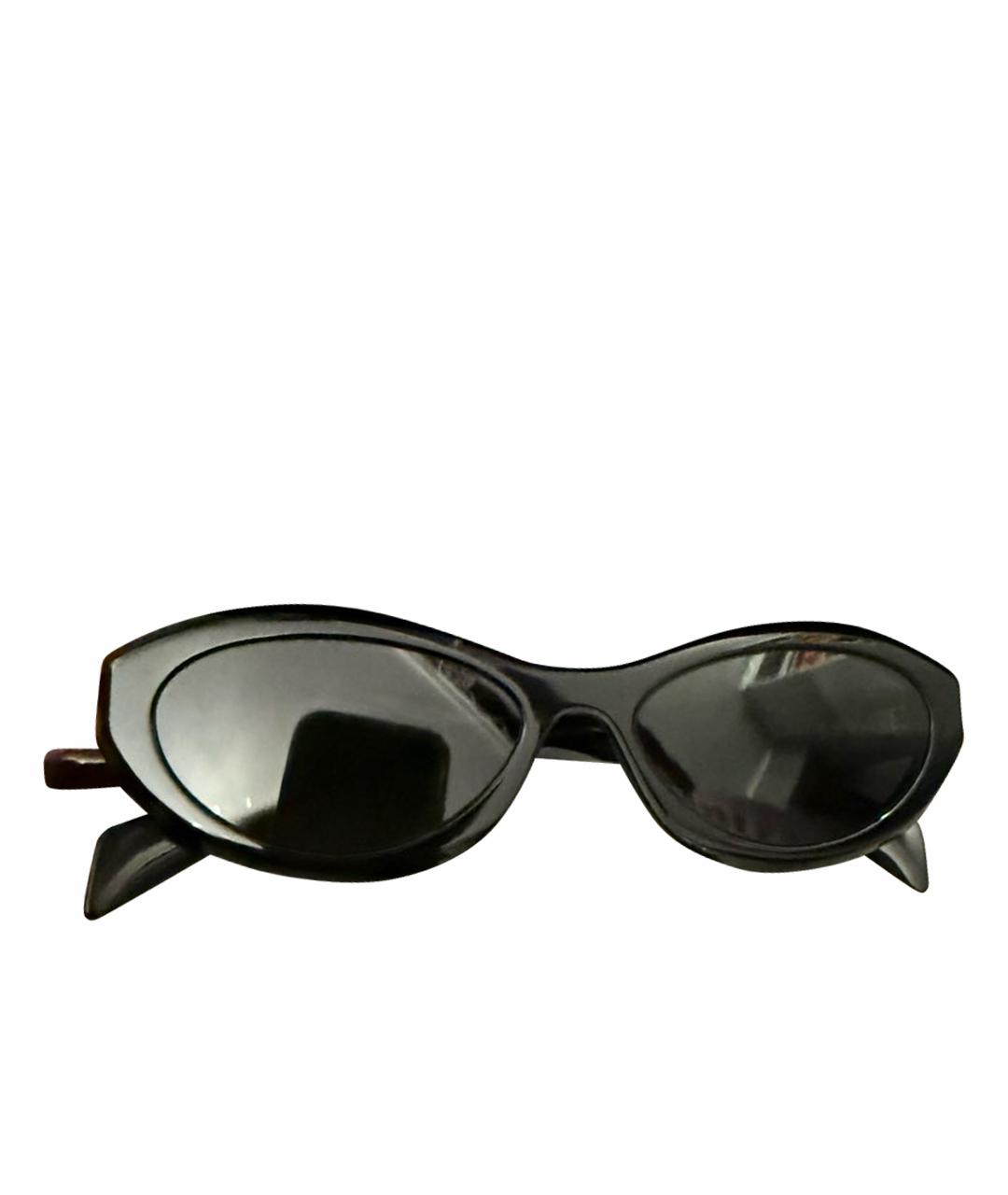 PRADA Черные пластиковые солнцезащитные очки, фото 1