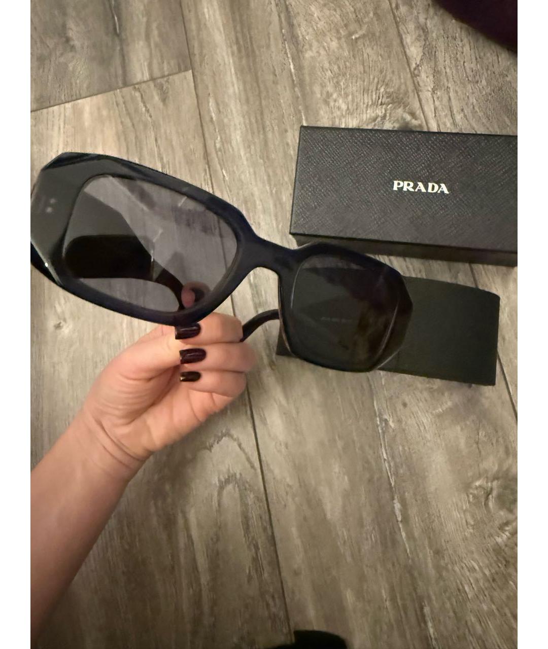 PRADA Фиолетовые пластиковые солнцезащитные очки, фото 4