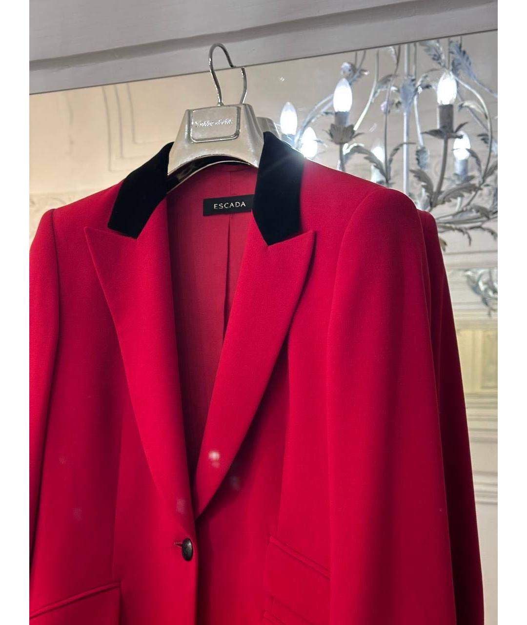 ESCADA Красный шерстяной жакет/пиджак, фото 3