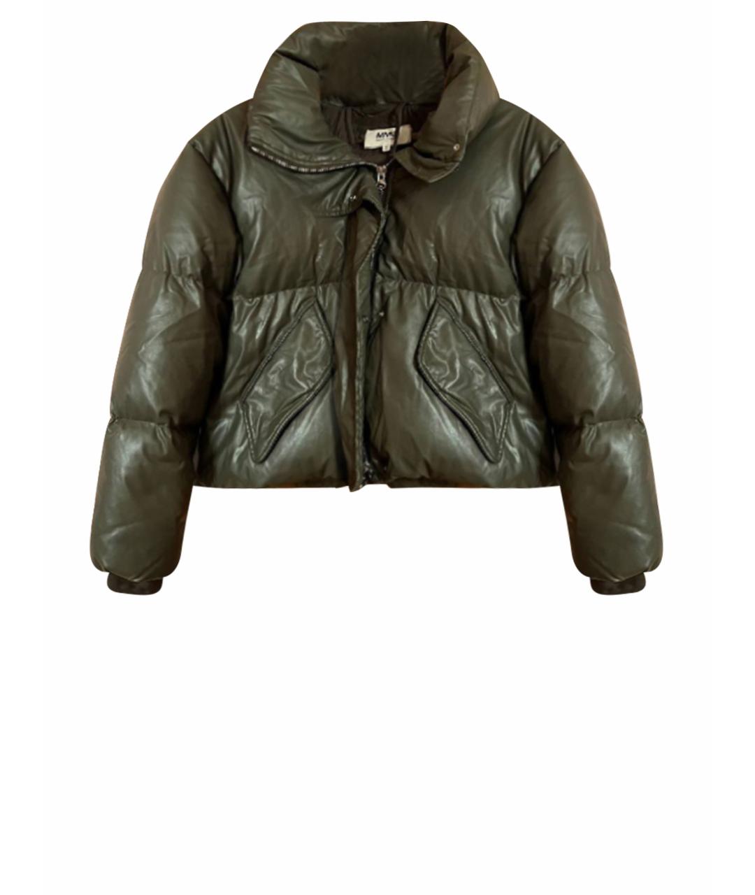 MM6 MAISON MARGIELA Хаки полиуретановый пуховик, фото 1