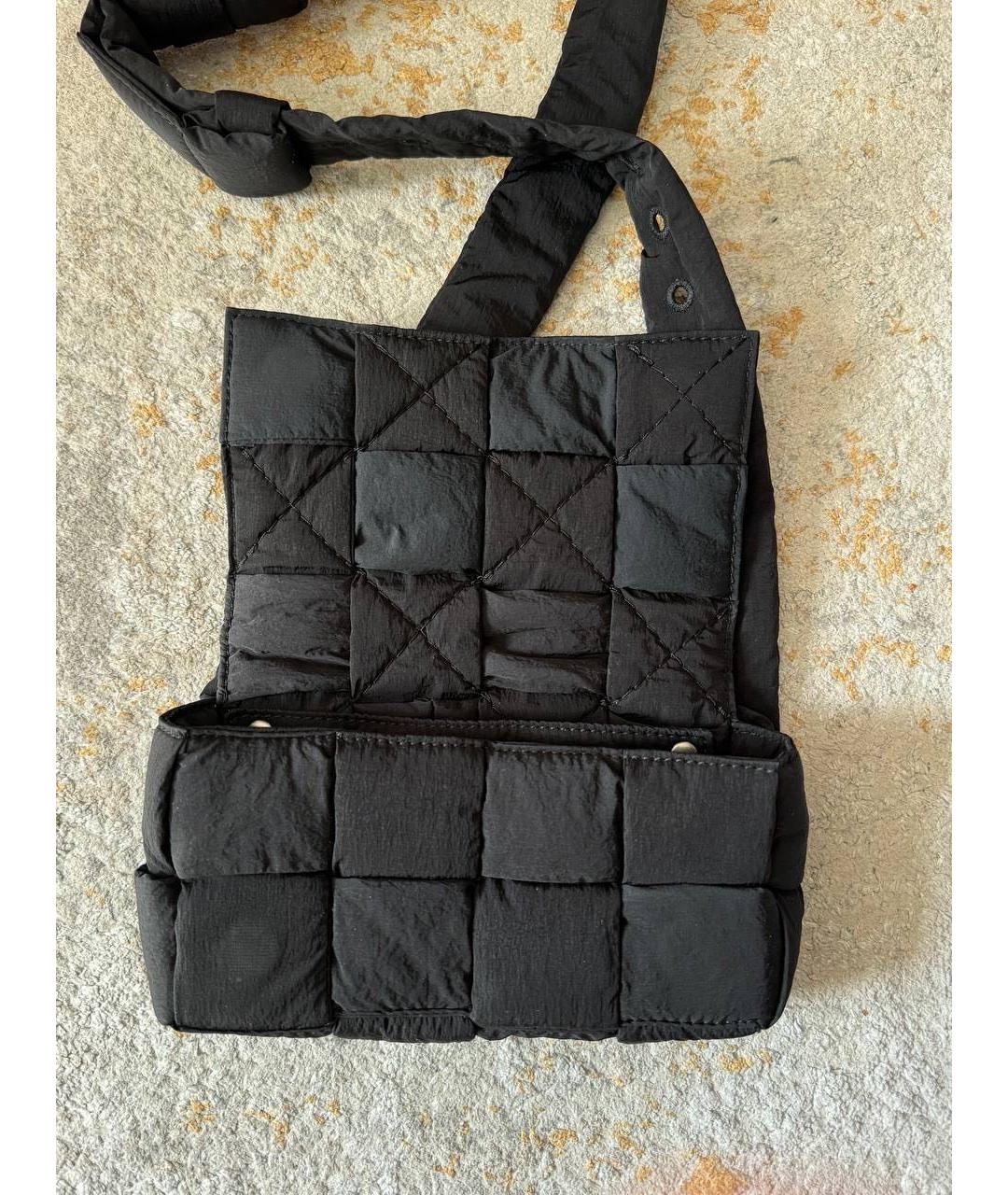 BOTTEGA VENETA Черная тканевая сумка на плечо, фото 2