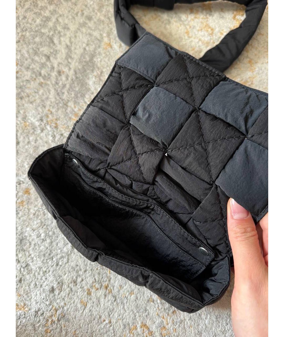 BOTTEGA VENETA Черная тканевая сумка на плечо, фото 3