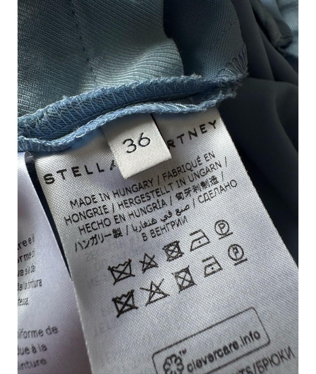 STELLA MCCARTNEY Голубой шерстяной костюм с брюками, фото 5