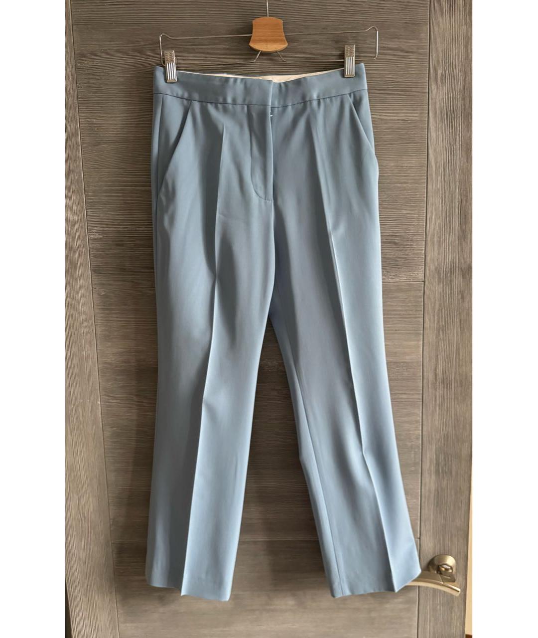 STELLA MCCARTNEY Голубой шерстяной костюм с брюками, фото 2