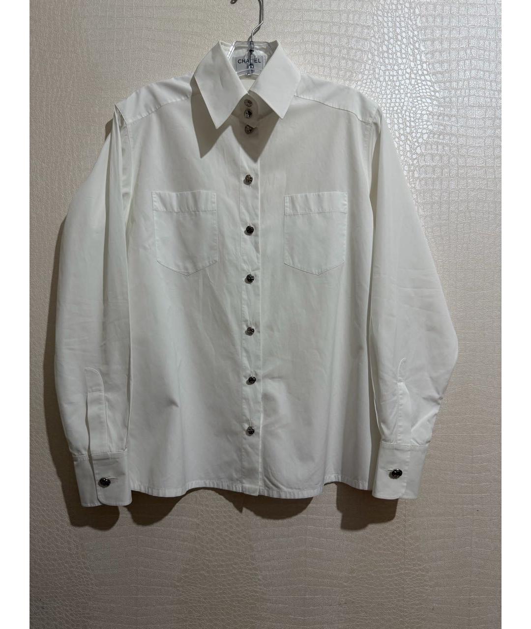 CHANEL Белая хлопковая рубашка, фото 8