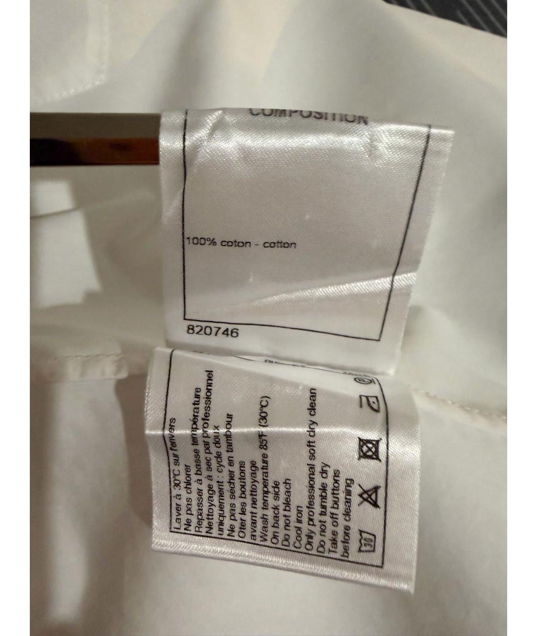 CHANEL Белая хлопковая рубашка, фото 4