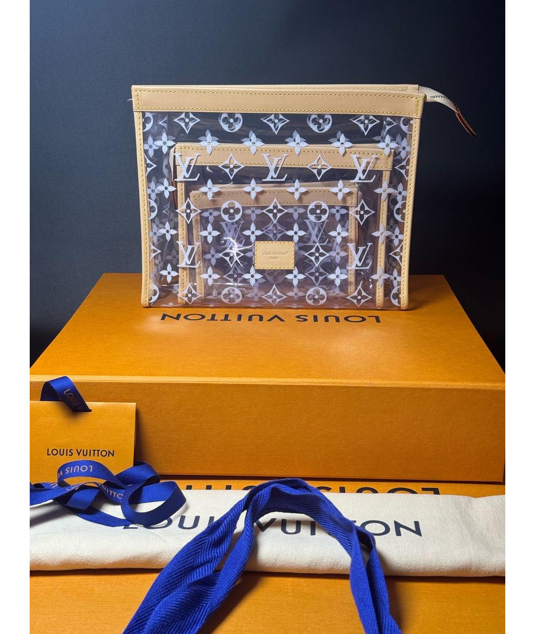 LOUIS VUITTON Бежевая косметичка, фото 5