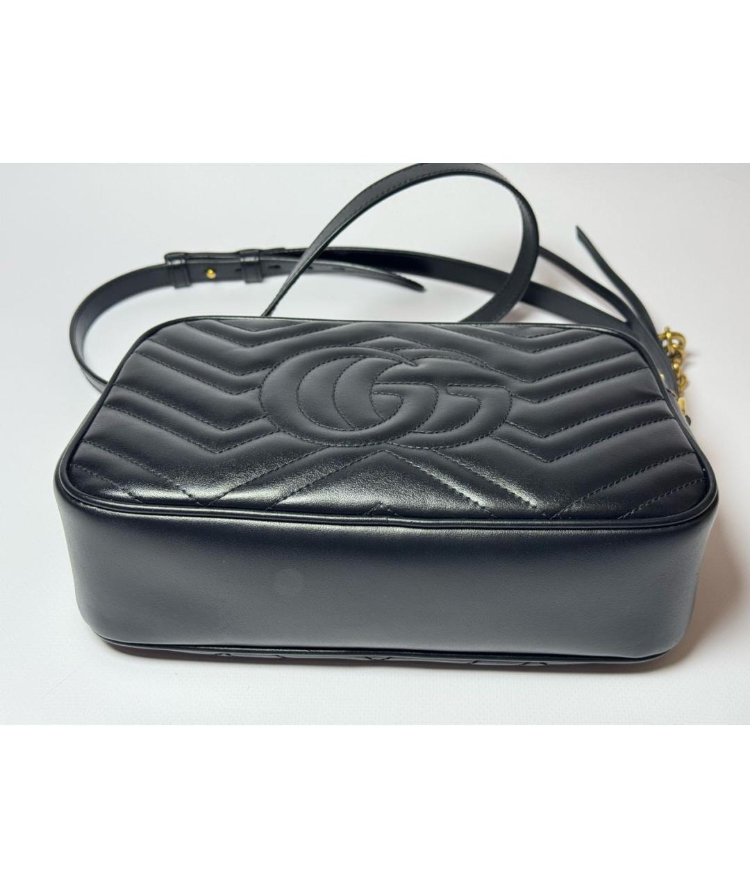 GUCCI Черная кожаная сумка через плечо, фото 6