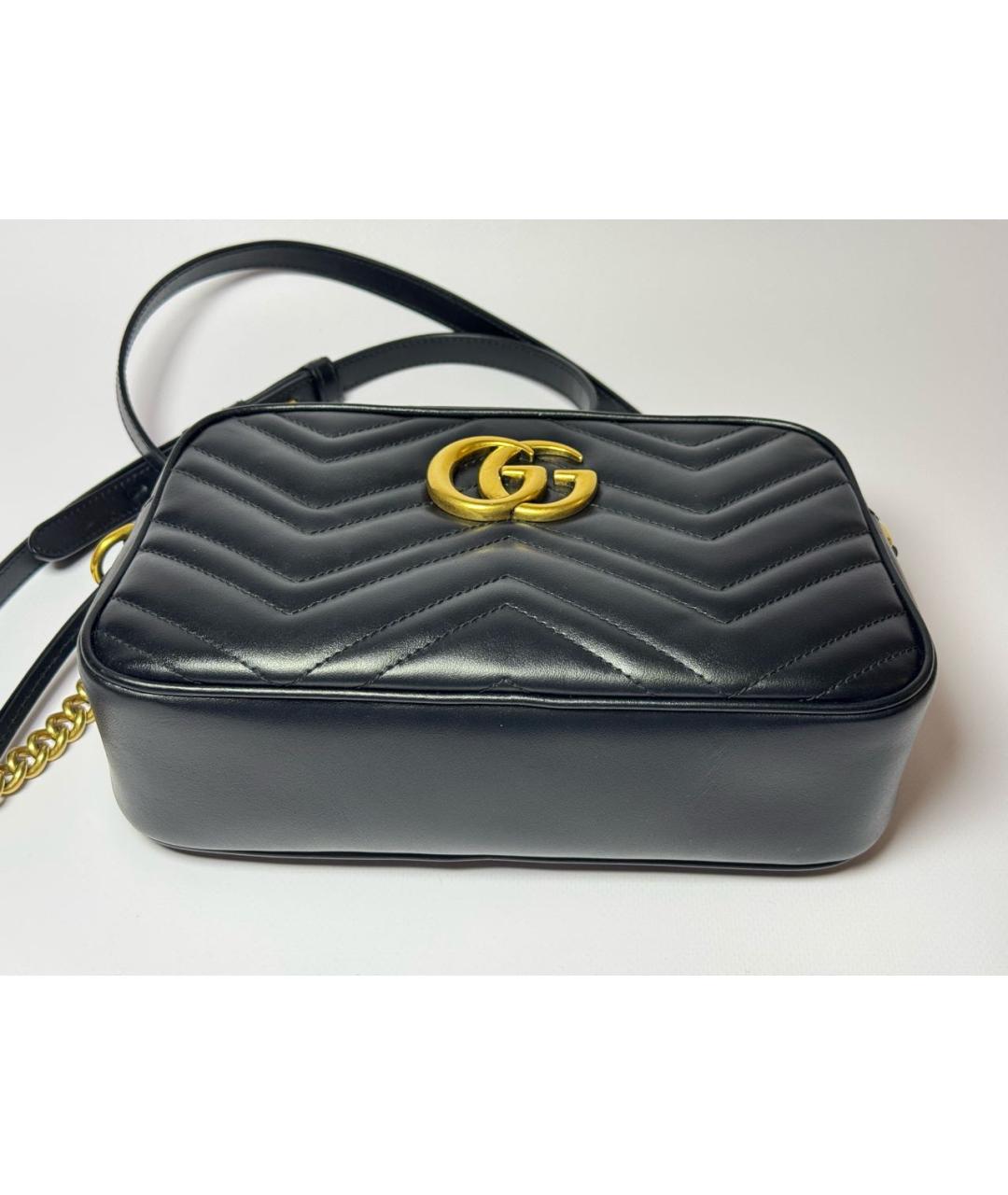 GUCCI Черная кожаная сумка через плечо, фото 5