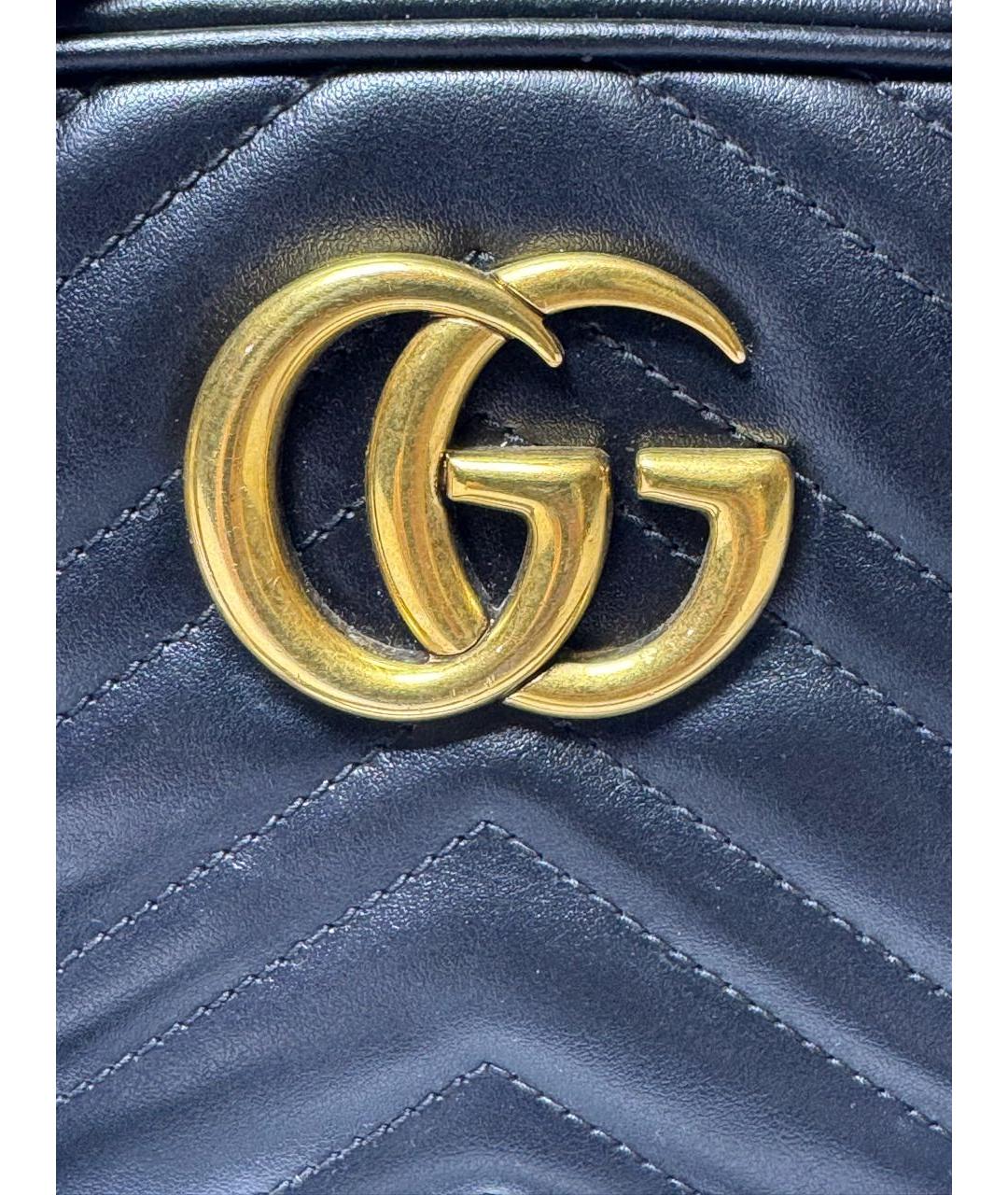 GUCCI Черная кожаная сумка через плечо, фото 7