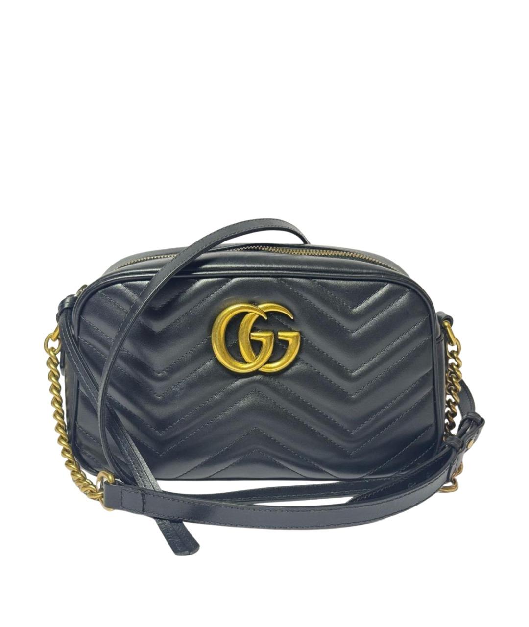 GUCCI Черная кожаная сумка через плечо, фото 1