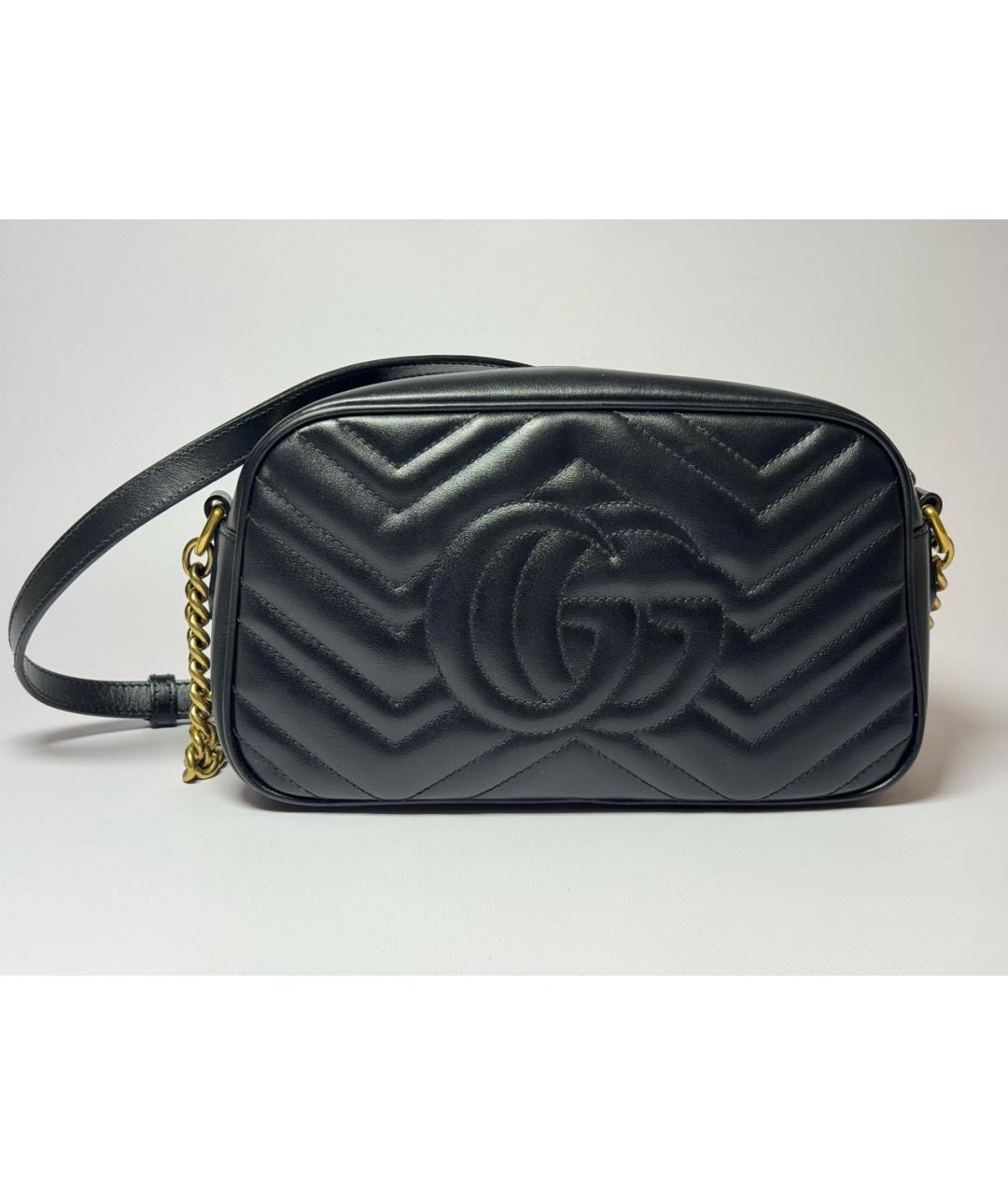 GUCCI Черная кожаная сумка через плечо, фото 3