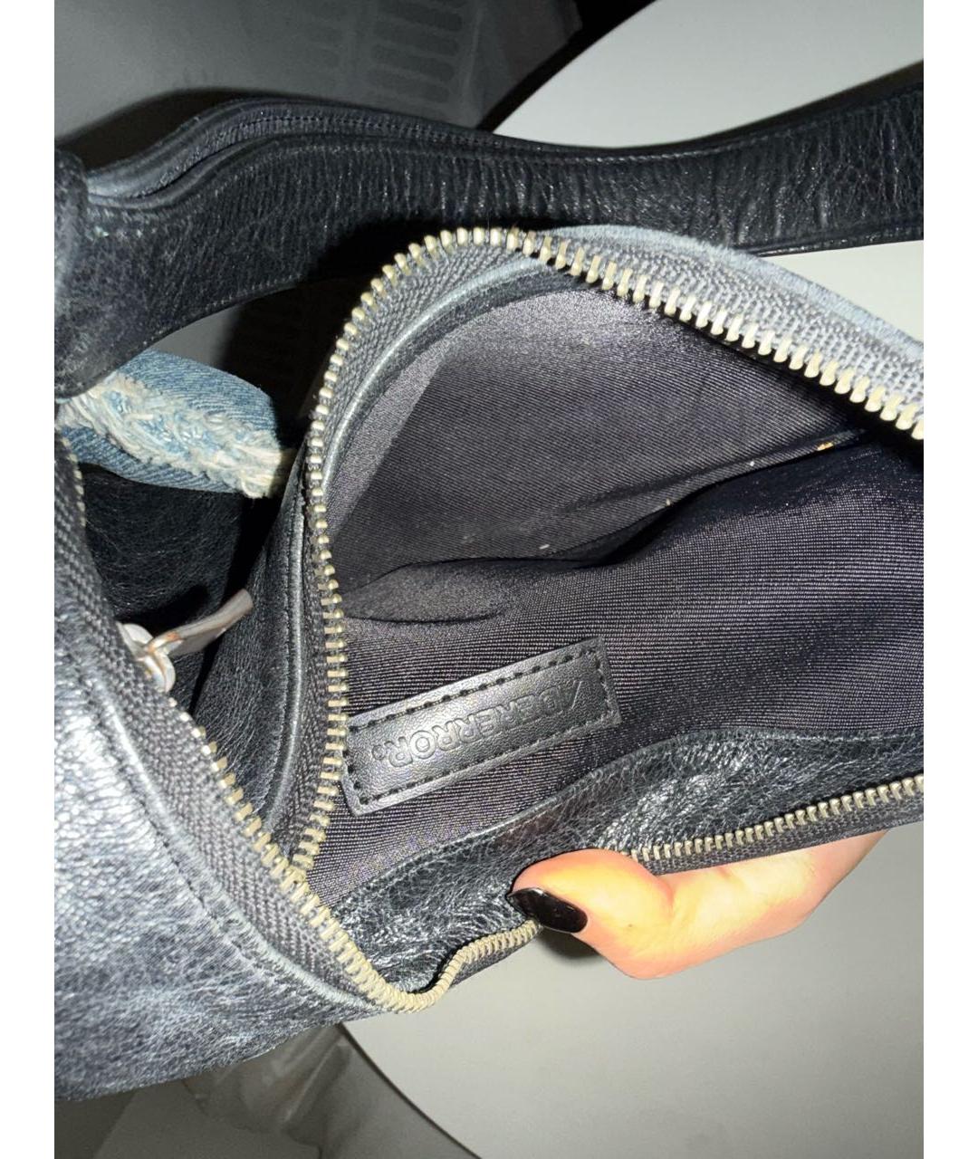 ADER ERROR Черная кожаная сумка через плечо, фото 4