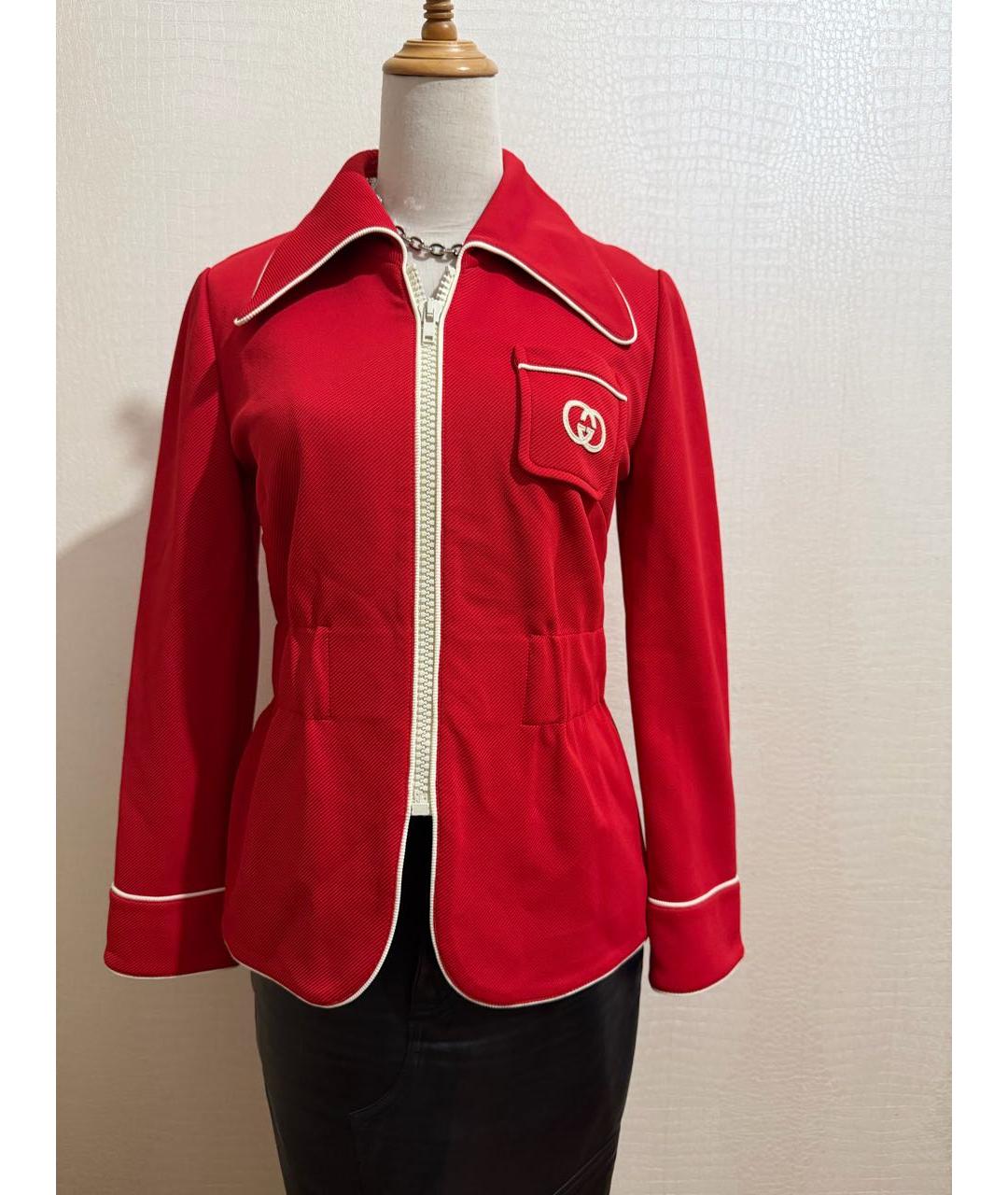 GUCCI Красный полиамидовый костюм с брюками, фото 8