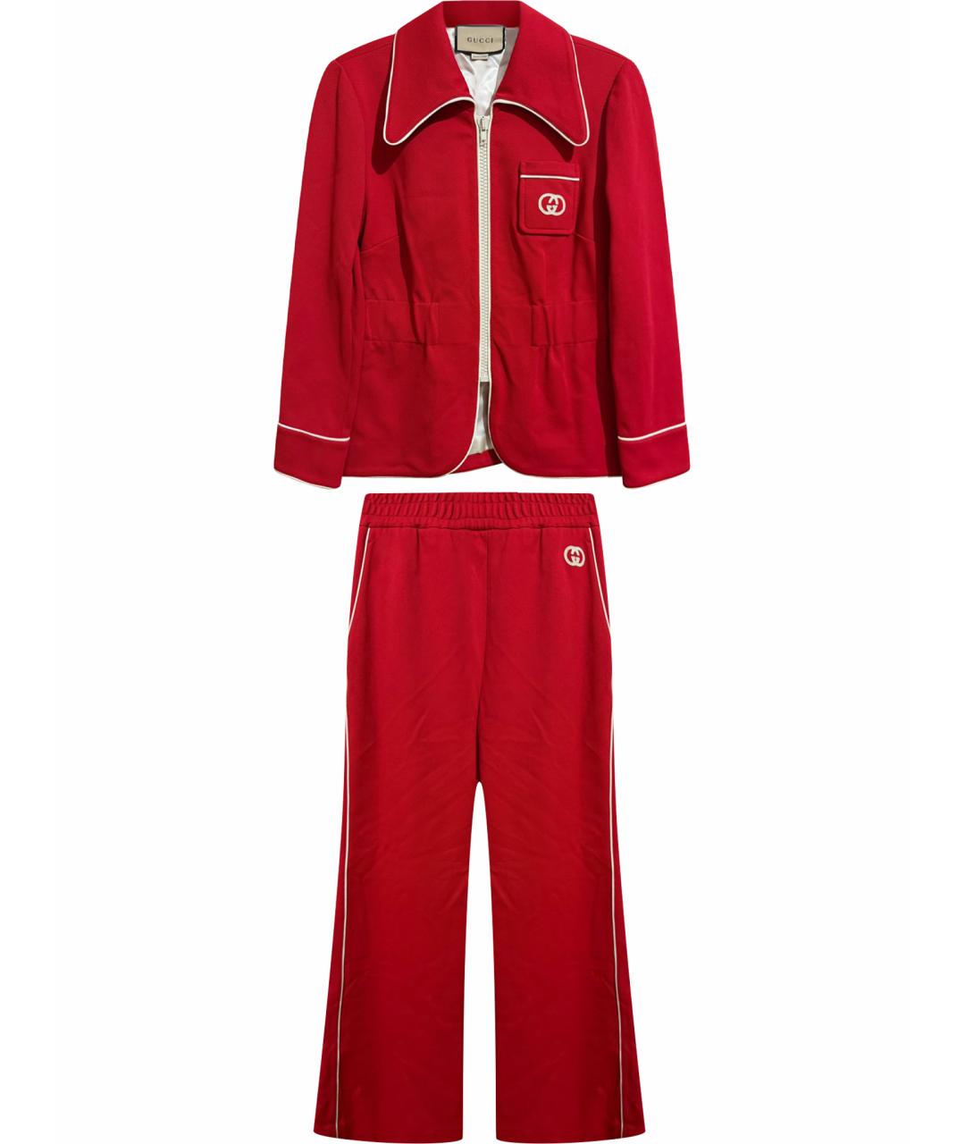 GUCCI Красный полиамидовый костюм с брюками, фото 1