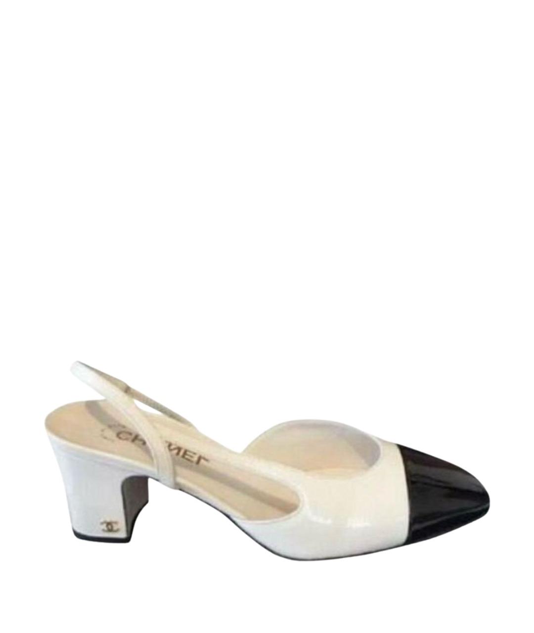 CHANEL Белые кожаные туфли, фото 1