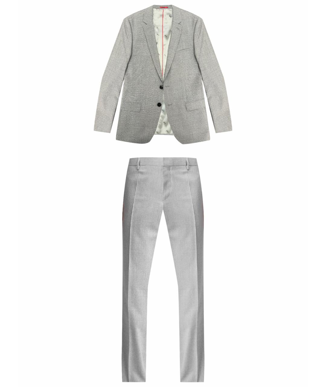 HUGO BOSS Серый классический костюм, фото 1