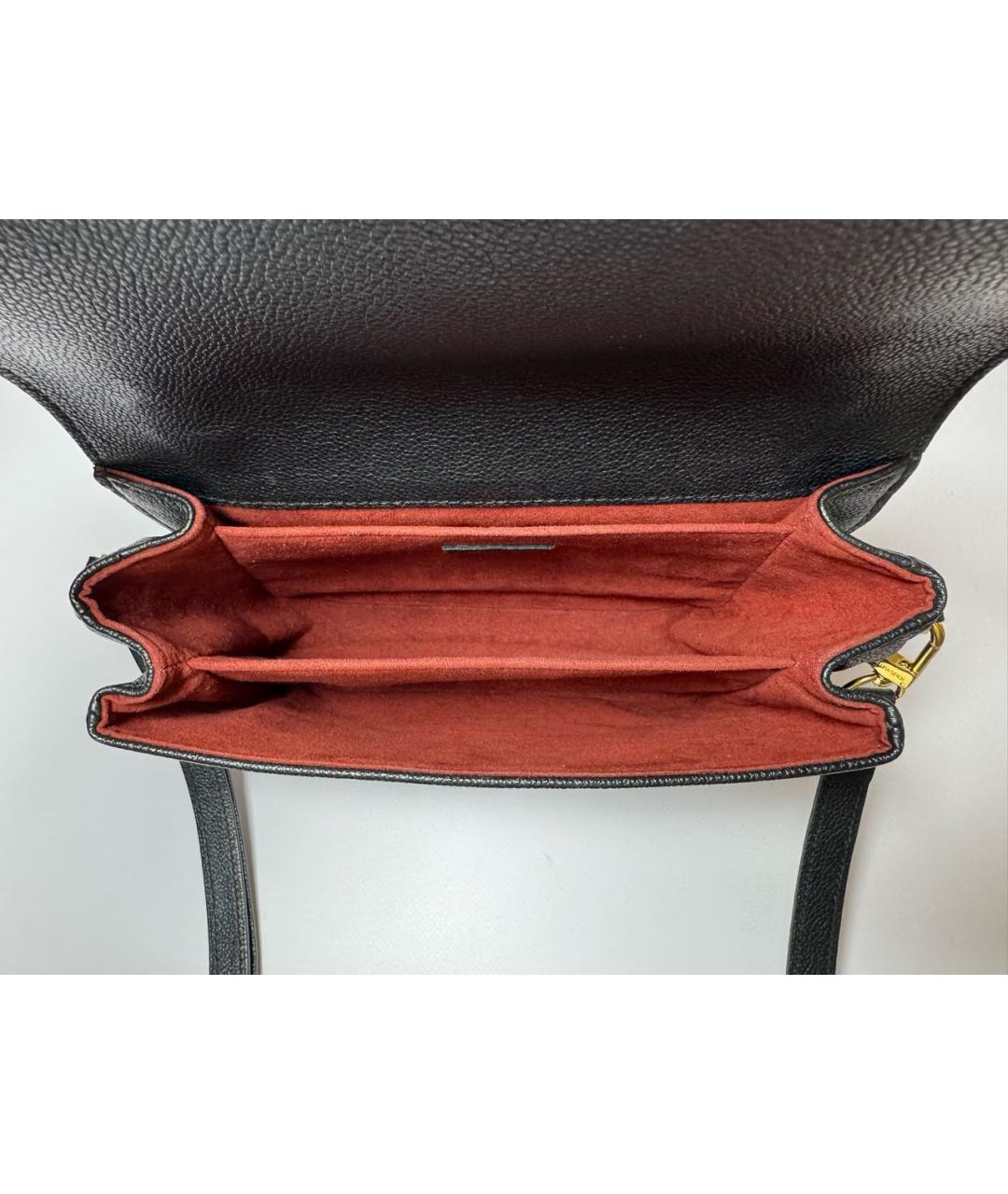 LOUIS VUITTON Черная кожаная сумка через плечо, фото 4