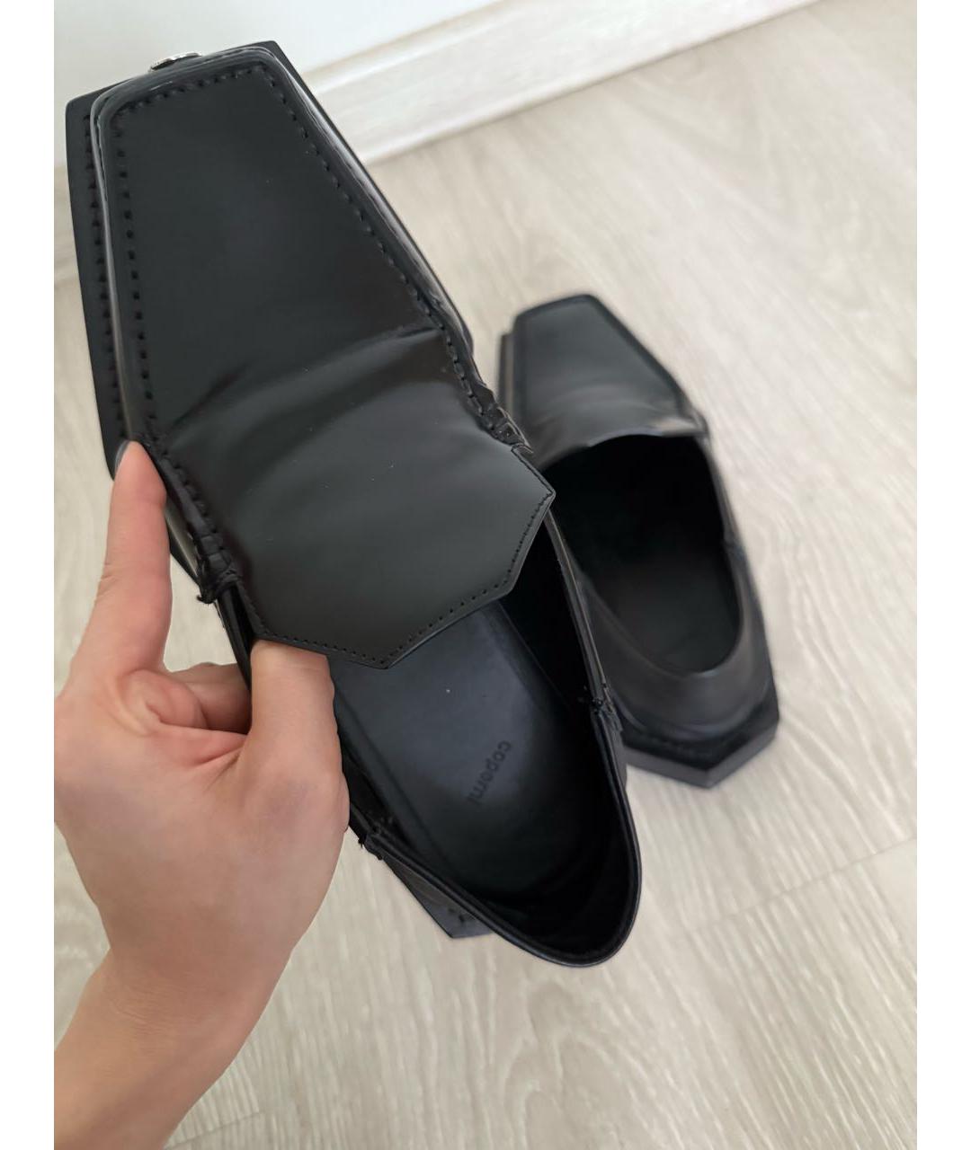 COPERNI Черные лоферы из лакированной кожи, фото 8