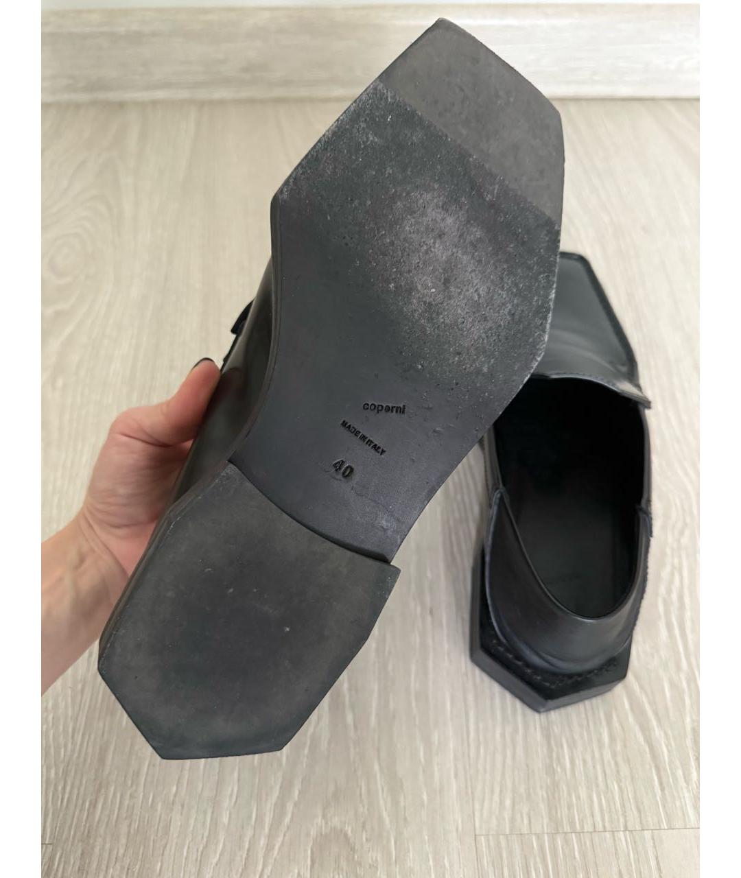COPERNI Черные лоферы из лакированной кожи, фото 6