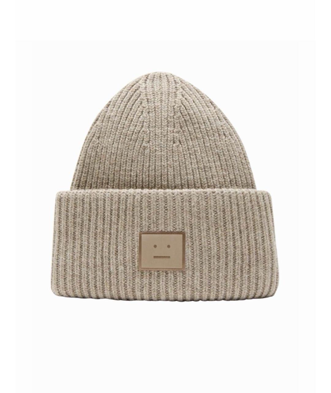 ACNE STUDIOS Бежевая шерстяная шапка, фото 1