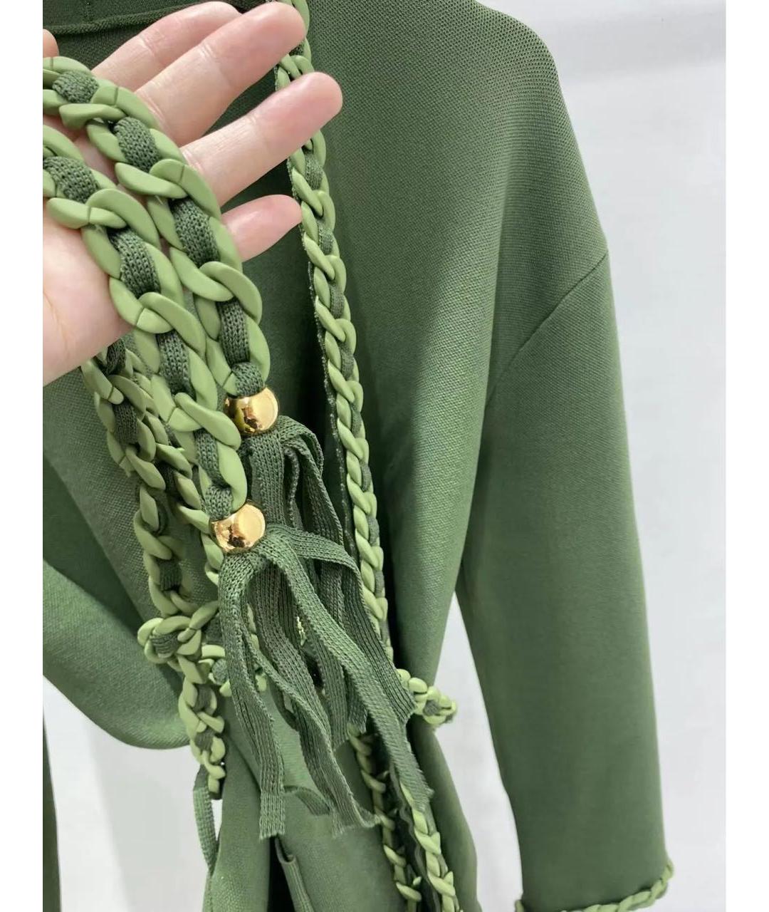 MAJE Зеленый вискозный костюм с юбками, фото 7