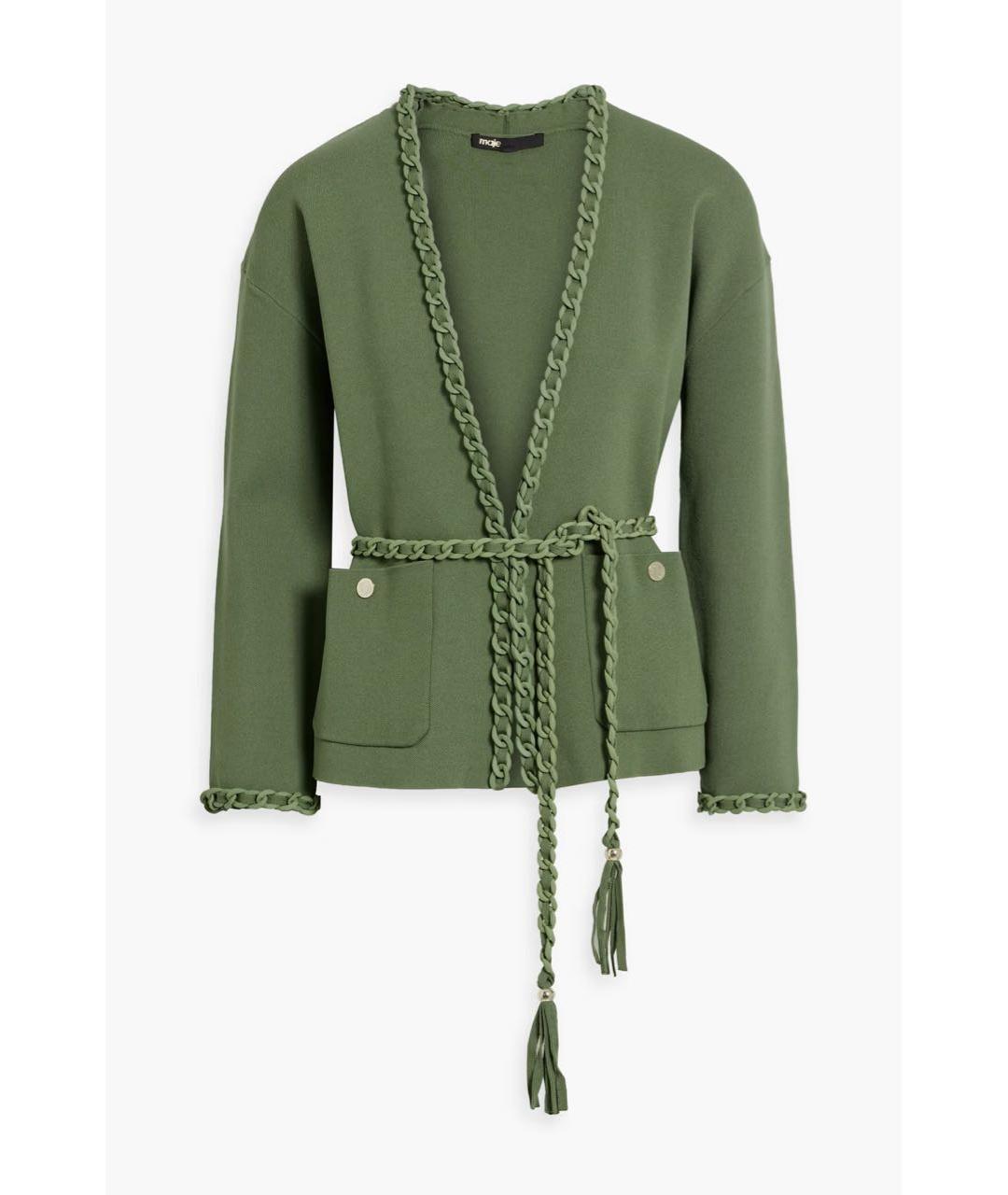 MAJE Зеленый вискозный костюм с юбками, фото 6