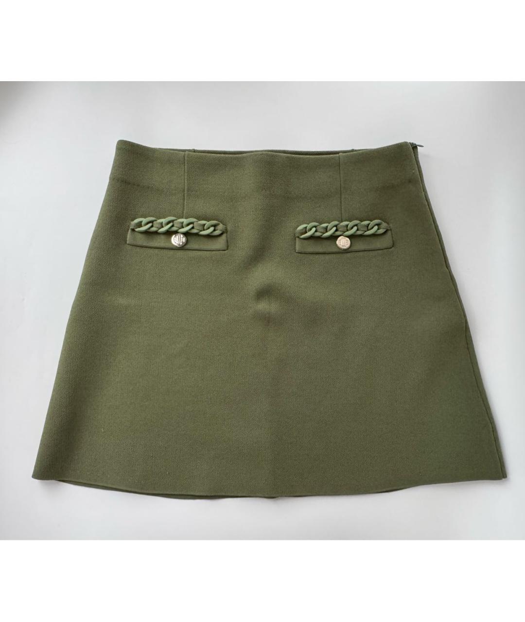 MAJE Зеленый вискозный костюм с юбками, фото 2