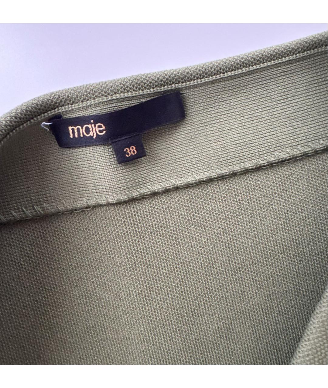 MAJE Зеленый вискозный костюм с юбками, фото 3