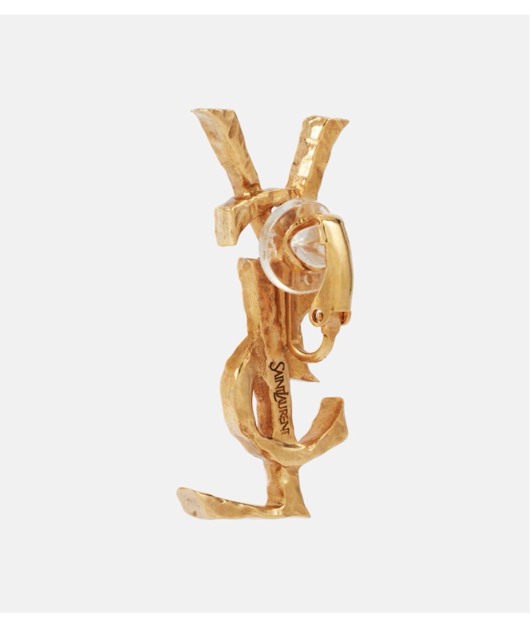 SAINT LAURENT Золотые металлические серьги, фото 4