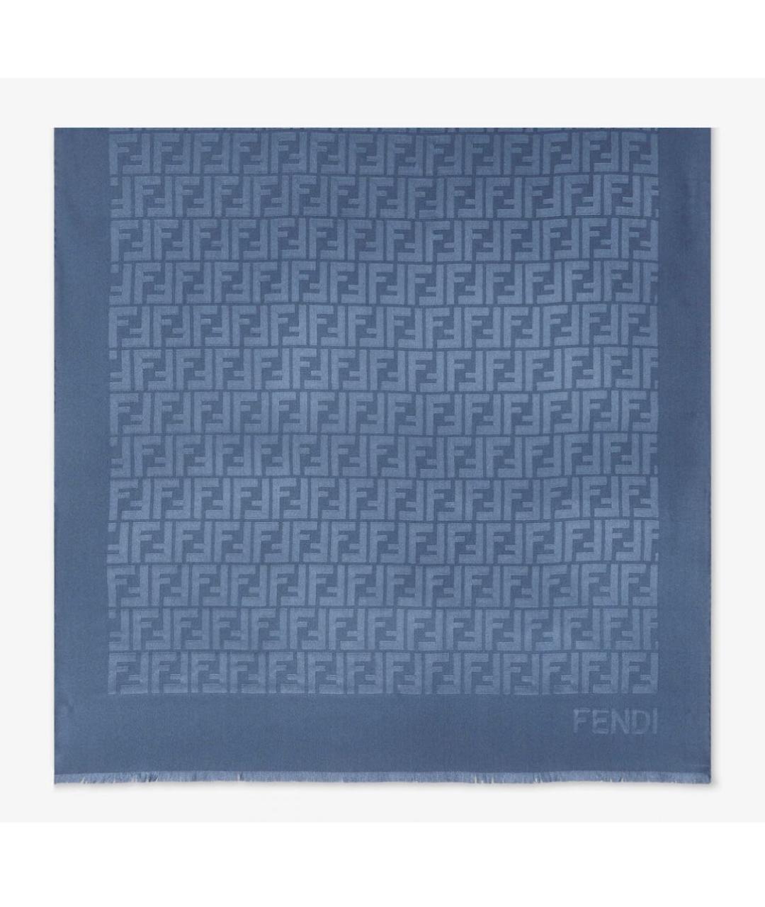 FENDI Серый шерстяной платок, фото 9