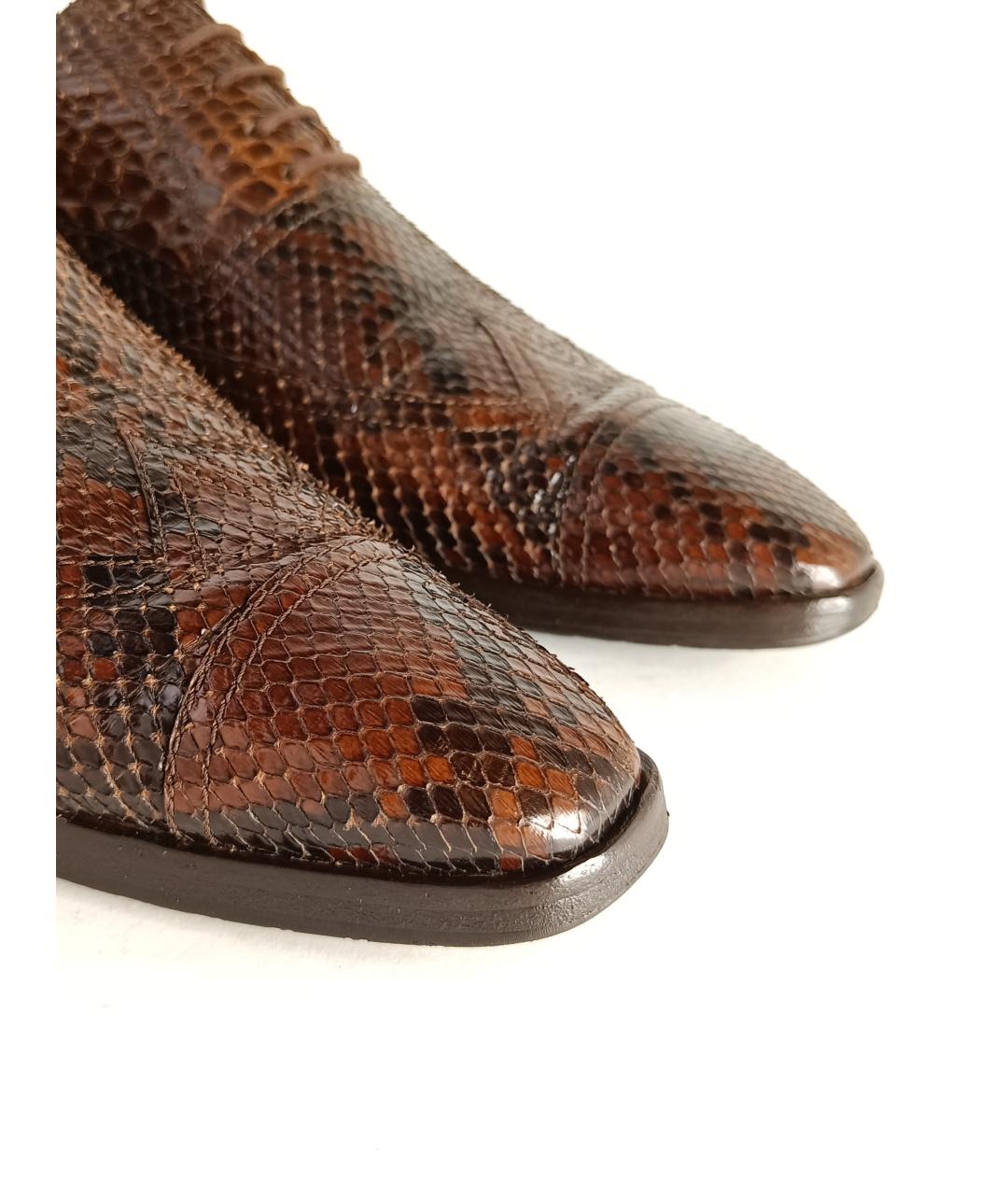 ZILLI Коричневые туфли из экзотической кожи, фото 8