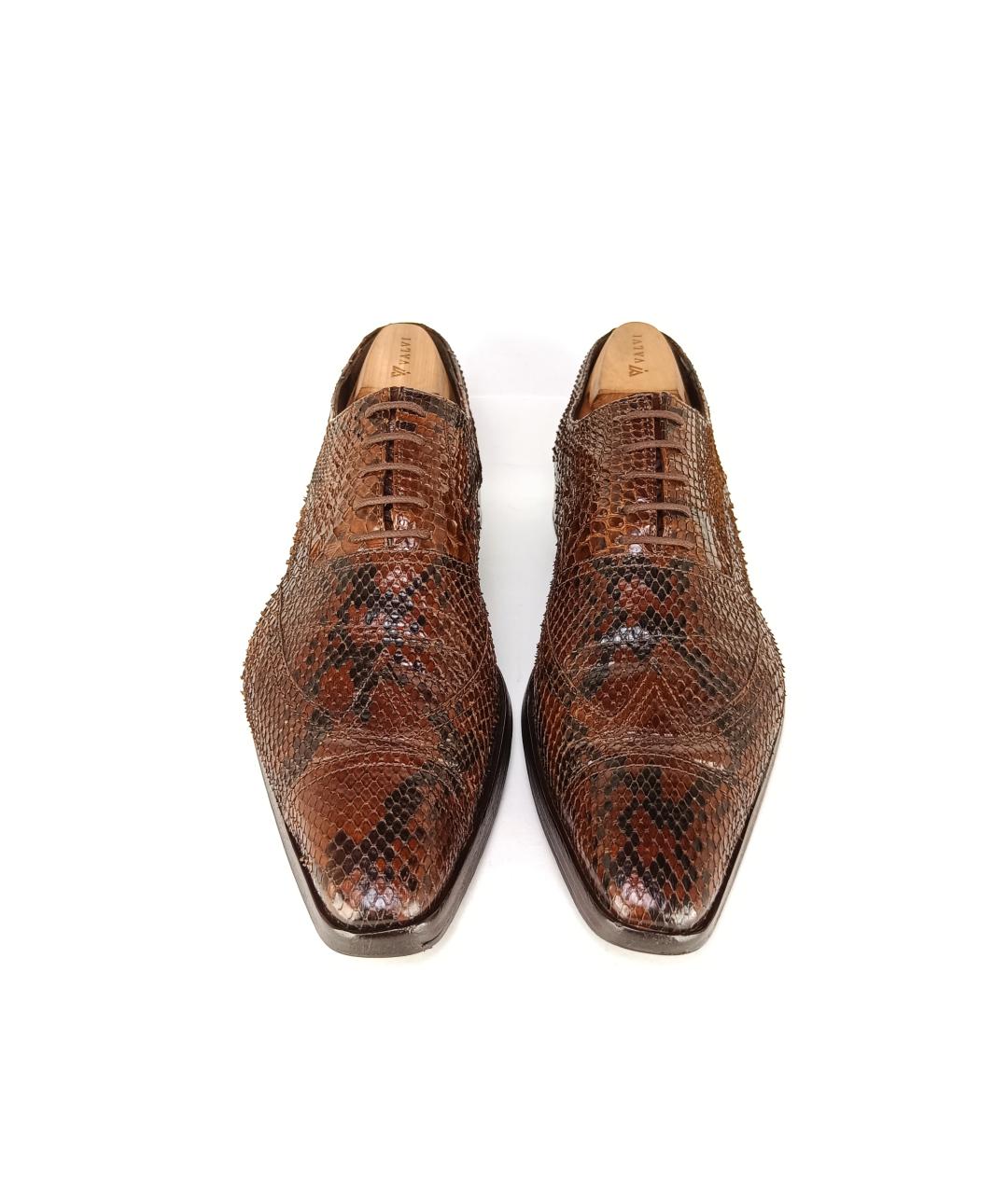 ZILLI Коричневые туфли из экзотической кожи, фото 6